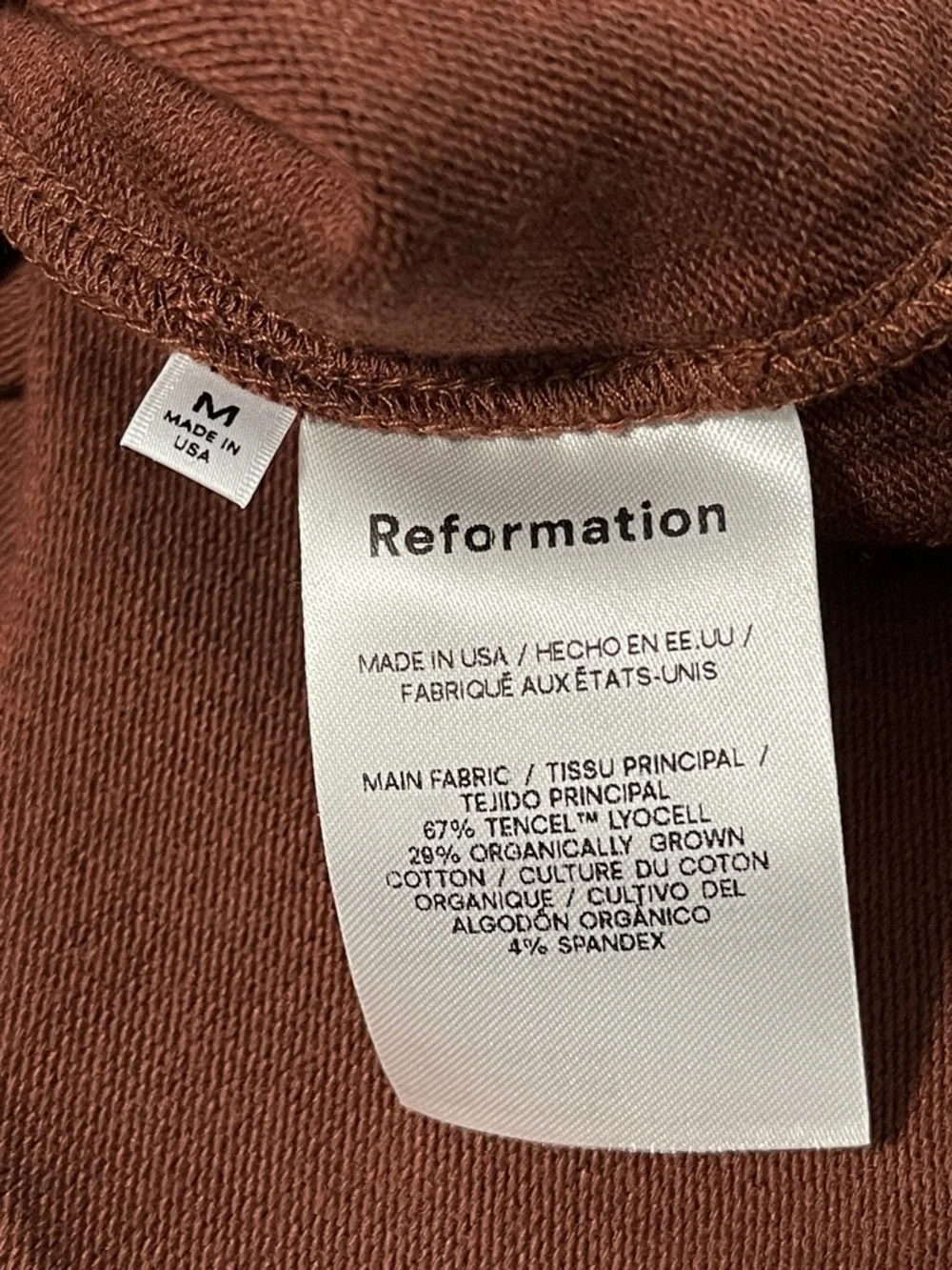 Reformation Aspen Mini Dress Womens Medium Brown Turtleneck Longsleeve - Picture 10 of 12